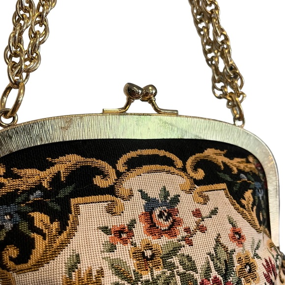 Vintage 60s Walborg mini floral tapestry evening bag - Picture 10 of 14